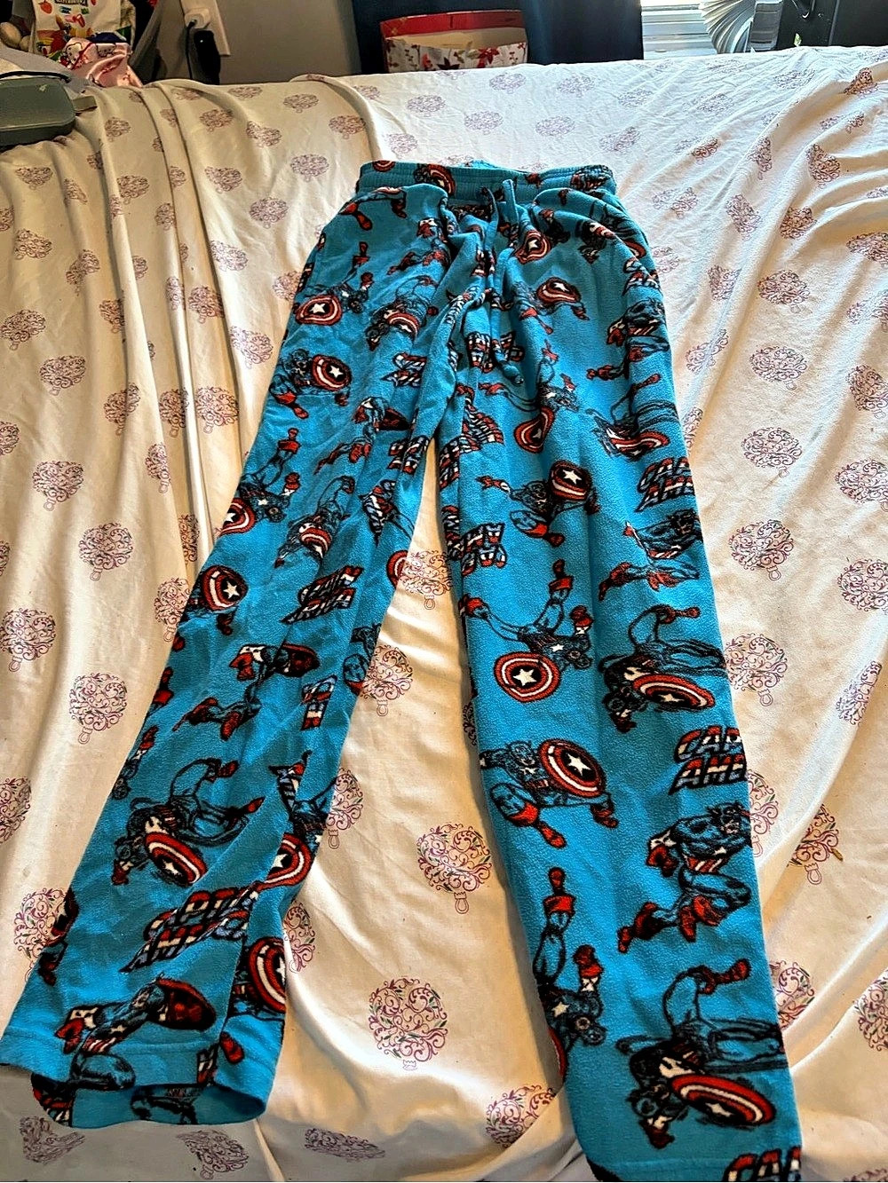 Marvel Comics Pajama Pants in Blue & Red